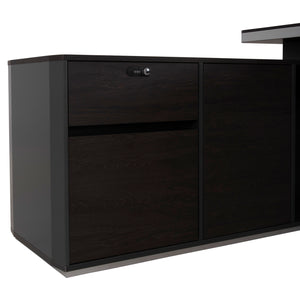 ΓΡΑΦΕΙΟ ΕΠΑΓΓΕΛΜΑΤΙΚΟ ΑΡΙΣΤΕΡΗ ΓΩΝΙΑ ROSEWOOD HM2083L 220X180X76Υεκ. - Pakobazaar