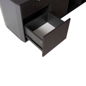 ΓΡΑΦΕΙΟ ΕΠΑΓΓΕΛΜΑΤΙΚΟ ΑΡΙΣΤΕΡΗ ΓΩΝΙΑ ROSEWOOD HM2083L 220X180X76Υεκ. - Pakobazaar