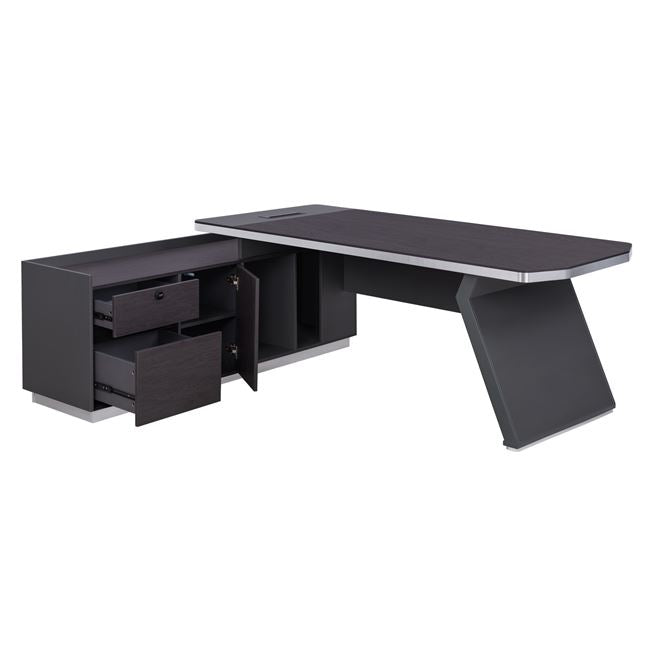 ΓΡΑΦΕΙΟ ΕΠΑΓΓΕΛΜΑΤΙΚΟ ΑΡΙΣΤΕΡΗ ΓΩΝΙΑ ROSEWOOD HM2084L 220X180X76Υεκ. - Pakobazaar