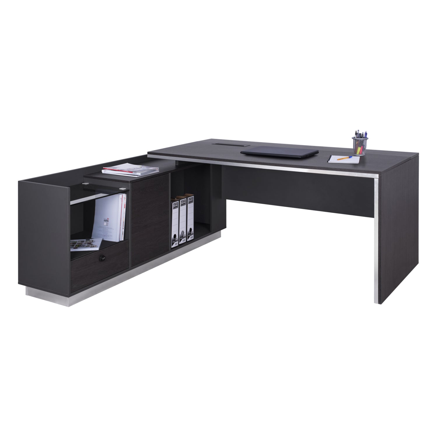 ΓΡΑΦΕΙΟ ΕΠΑΓΓΕΛΜΑΤΙΚΟ ΑΡΙΣΤΕΡΗ ΓΩΝΙΑ ROSEWOOD HM2112L 200X160X76Υ εκ. - Pakobazaar