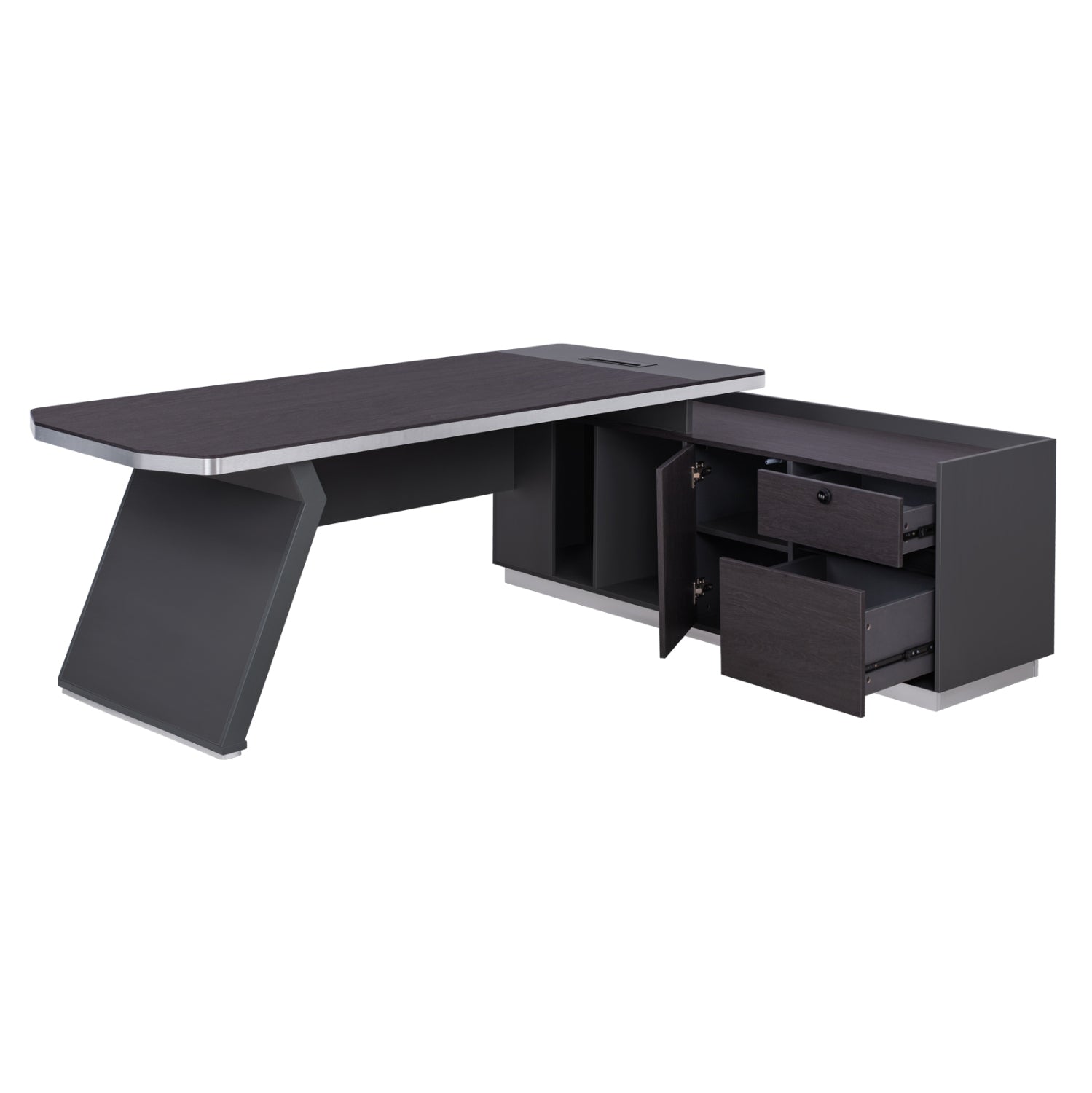 ΓΡΑΦΕΙΟ ΕΠΑΓΓΕΛΜΑΤΙΚΟ ΔΕΞΙΑ ΓΩΝΙΑ ROSEWOOD HM2084R 220X180X76Υ εκ. - Pakobazaar
