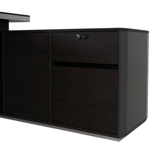 ΓΡΑΦΕΙΟ ΕΠΑΓΓΕΛΜΑΤΙΚΟ ΔΕΞΙΑ ΓΩΝΙΑ ROSEWOOD HM2083R 220X180X76Υ εκ. - Pakobazaar