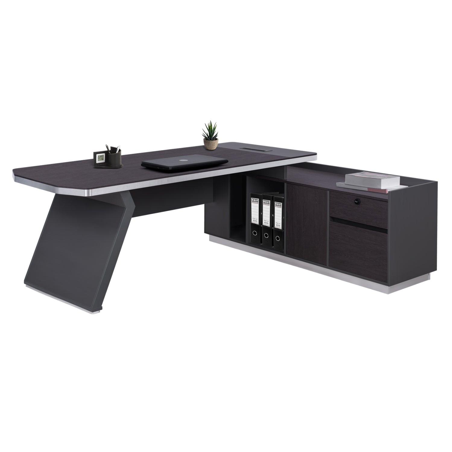 ΓΡΑΦΕΙΟ ΕΠΑΓΓΕΛΜΑΤΙΚΟ ΔΕΞΙΑ ΓΩΝΙΑ ROSEWOOD HM2084R 220X180X76Υ εκ. - Pakobazaar