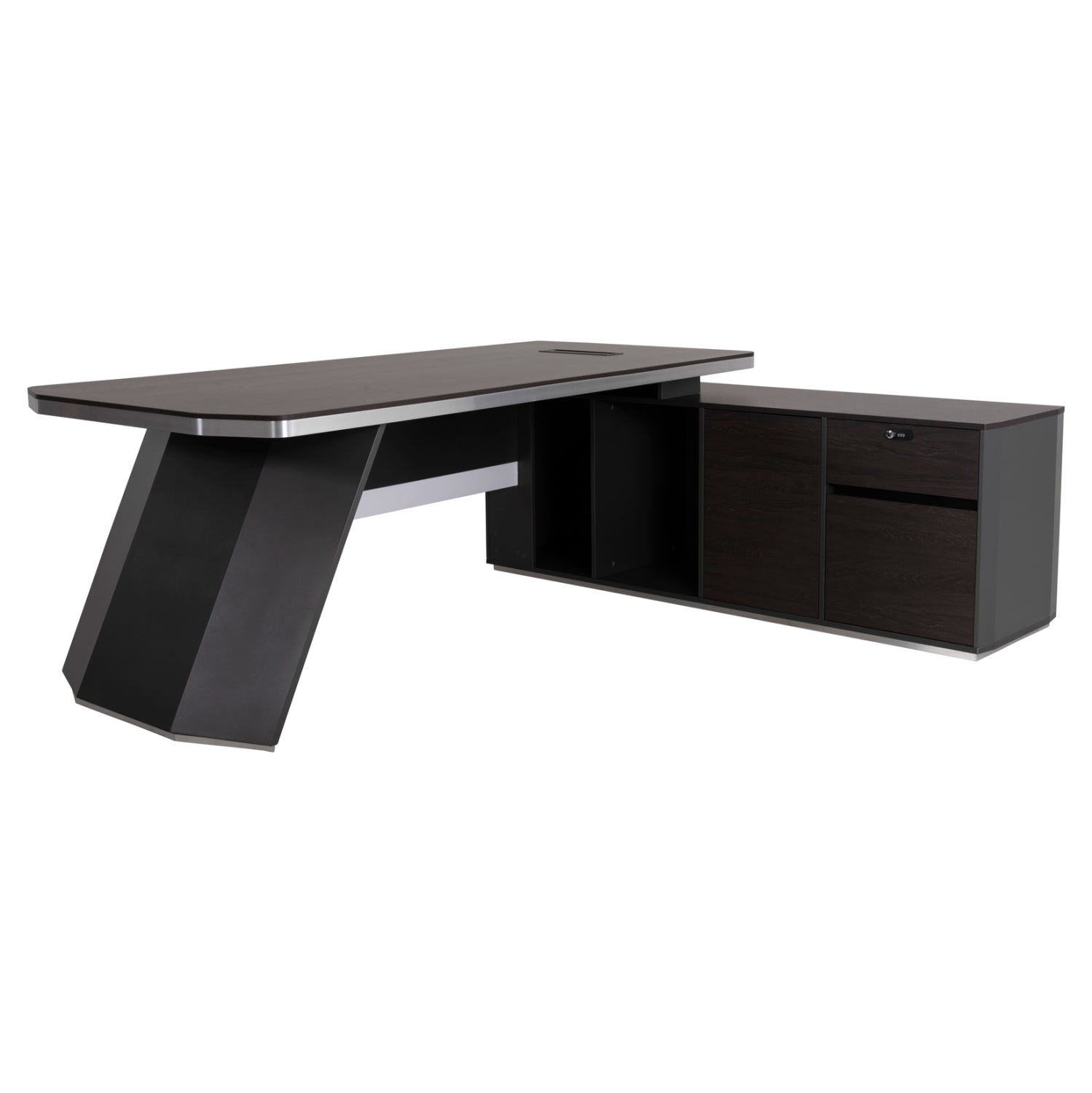 ΓΡΑΦΕΙΟ ΕΠΑΓΓΕΛΜΑΤΙΚΟ ΔΕΞΙΑ ΓΩΝΙΑ ROSEWOOD HM2083R 220X180X76Υ εκ. - Pakobazaar
