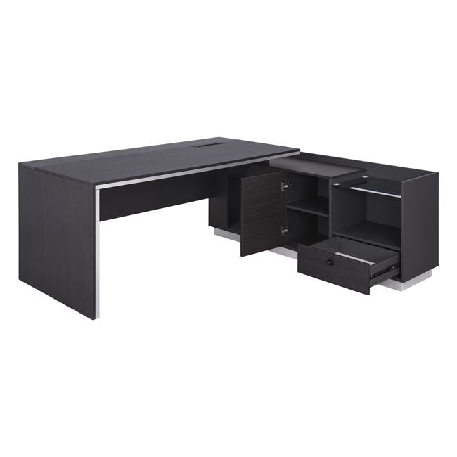 ΓΡΑΦΕΙΟ ΕΠΑΓΓΕΛΜΑΤΙΚΟ ΔΕΞΙΑ ΓΩΝΙΑ ROSEWOOD HM2086R 180X170X76Υ εκ. - Pakobazaar