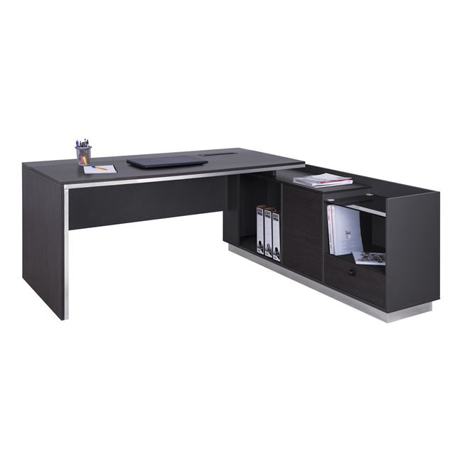 ΓΡΑΦΕΙΟ ΕΠΑΓΓΕΛΜΑΤΙΚΟ ΔΕΞΙΑ ΓΩΝΙΑ ROSEWOOD HM2086R 180X170X76Υ εκ. - Pakobazaar