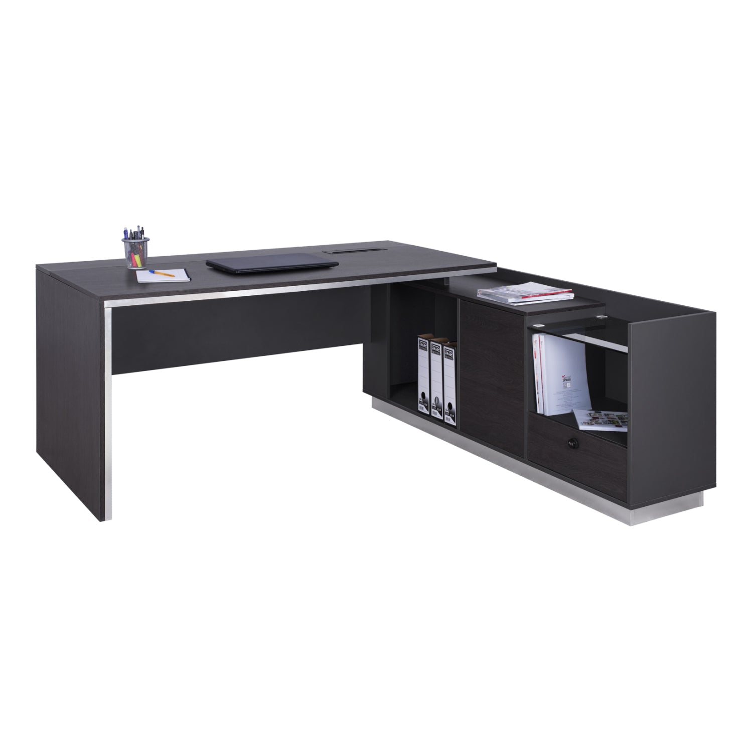 ΓΡΑΦΕΙΟ ΕΠΑΓΓΕΛΜΑΤΙΚΟ ΔΕΞΙΑ ΓΩΝΙΑ ROSEWOOD HM2112R 200X160X76Υ εκ. - Pakobazaar