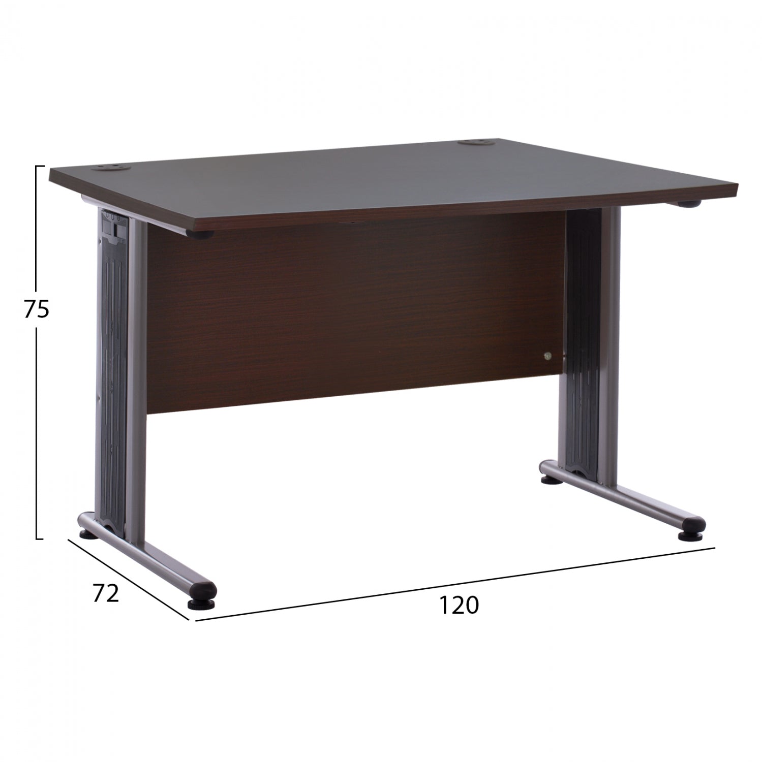 ΓΡΑΦΕΙΟ ΕΠΑΓΓΕΛΜΑΤΙΚΟ VALDEN HM2044.02 WENGE 120X72X75 εκ. - Pakobazaar