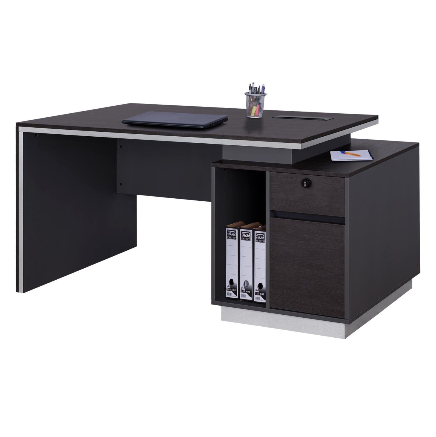 ΓΡΑΦΕΙΟ ΕΠΑΓΓΕΛΜΑΤΙΚΟ ΜΕ ΔΕΞΙΟ ΝΤΟΥΛΑΠΙ ROSEWOOD HM2113R 180X80X76Υ εκ. - Pakobazaar
