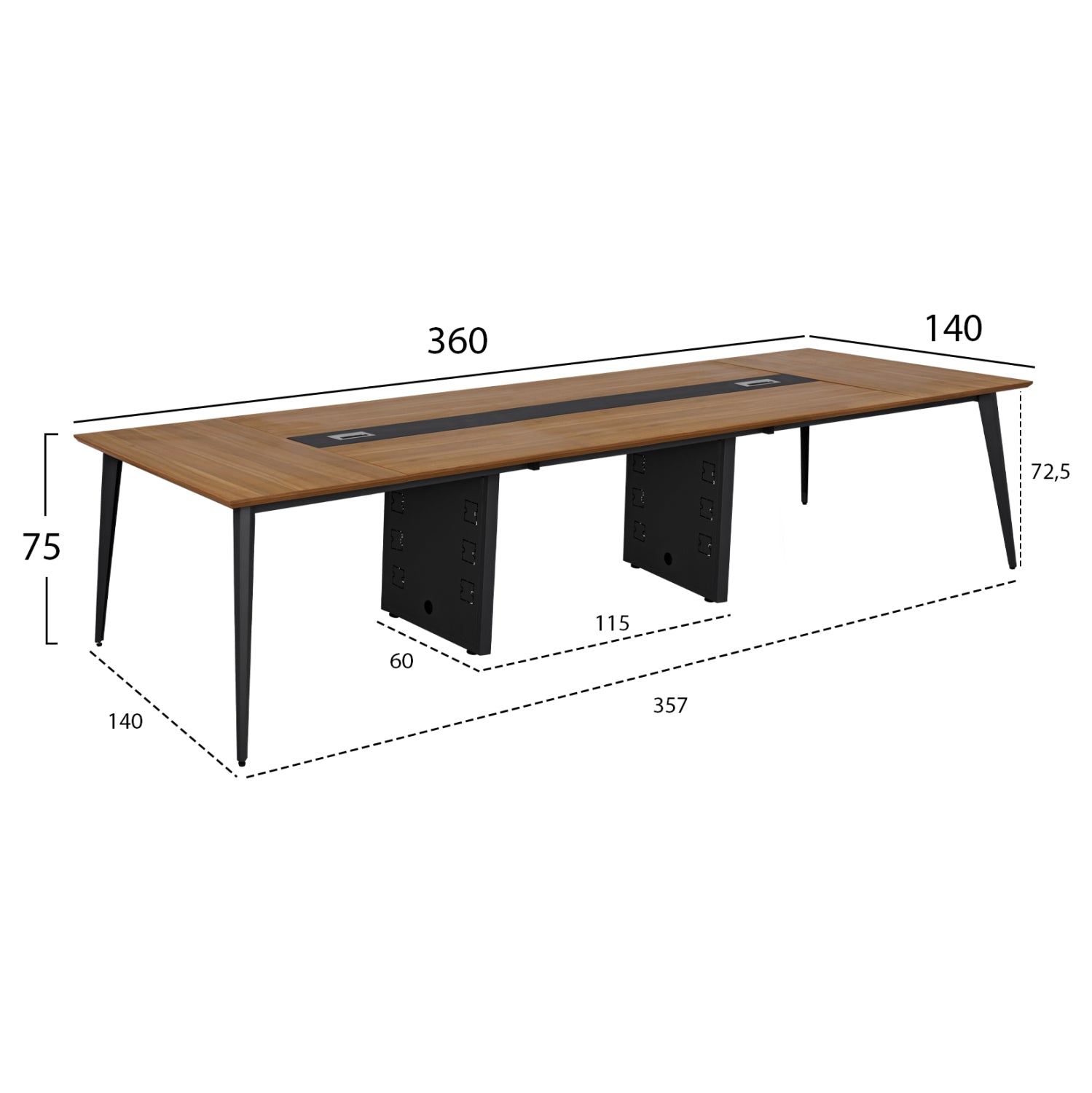 ΓΡΑΦΕΙΟ ΕΠΑΓΓΕΛΜΑΤΙΚΟ ΣΥΝΕΔΡΙΑΣΕΩΝ SUPREME HM2377 360X140X75Υ εκ. - Pakobazaar