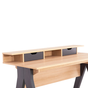 ΓΡΑΦΕΙΟ REXIN HM18290 ΜΕΛΑΜΙΝΗ ΣΕ SONAMA-ΓΚΡΙ 120x19-59x75-85,5ΥΥεκ. - Pakobazaar