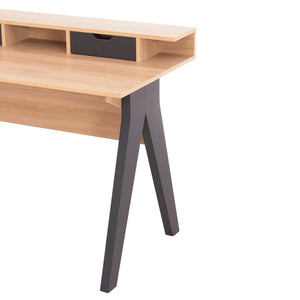 ΓΡΑΦΕΙΟ REXIN HM18290 ΜΕΛΑΜΙΝΗ ΣΕ SONAMA-ΓΚΡΙ 120x19-59x75-85,5ΥΥεκ. - Pakobazaar