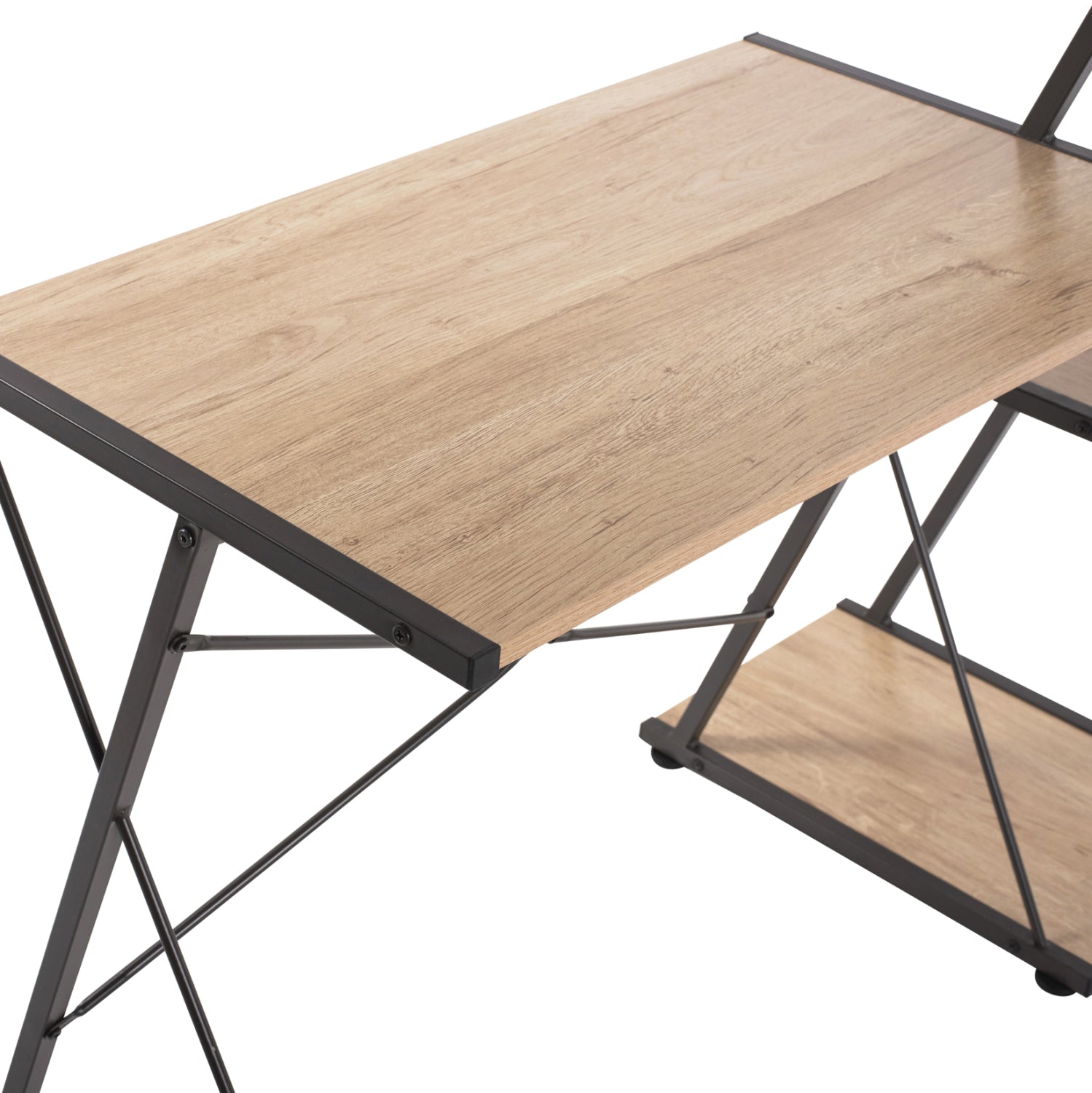 ΓΡΑΦΕΙΟ NOREX HM9317 ΜΕΤΑΛΛΙΚΟ ΜΑΥΡΟ ΜΕ MDF ΕΠΙΦΑΝΕΙΑ ΣΕ ΟΑΚ 116X48X89,5Υεκ. - Pakobazaar
