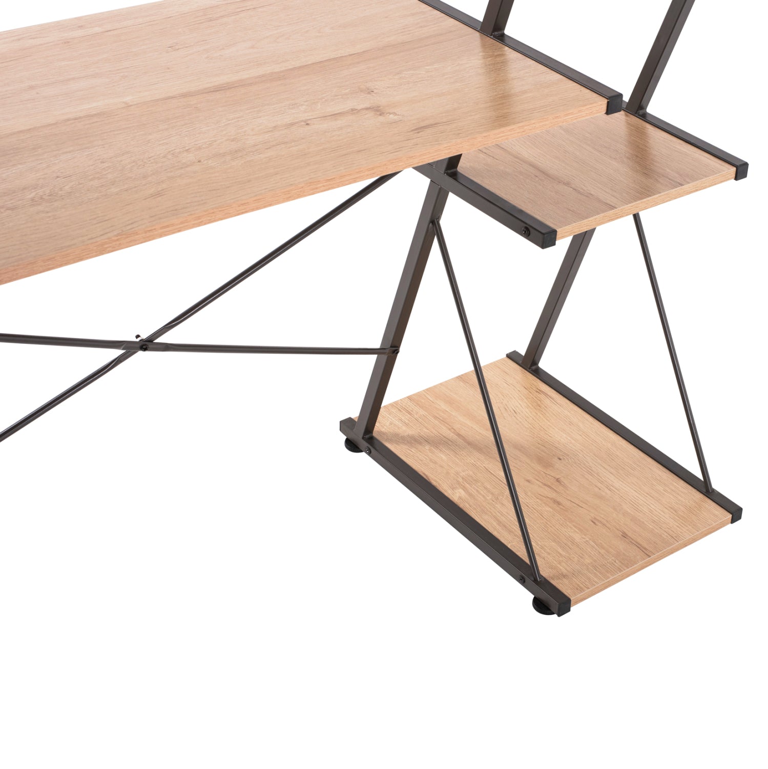 ΓΡΑΦΕΙΟ NOREX HM9317 ΜΕΤΑΛΛΙΚΟ ΜΑΥΡΟ ΜΕ MDF ΕΠΙΦΑΝΕΙΑ ΣΕ ΟΑΚ 116X48X89,5Υεκ. - Pakobazaar