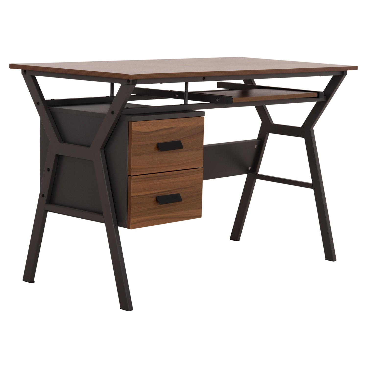 ΓΡΑΦΕΙΟ VITINO HM2130.03 ΜΕΛΑΜΙΝΗ-ΜΕΤΑΛΛΟ ΣΕ ΚΑΡΥΔΙ-ΓΚΡΙ 120X60X76εκ. - Pakobazaar