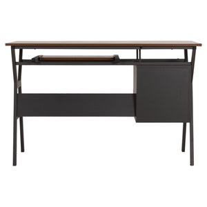 ΓΡΑΦΕΙΟ VITINO HM2130.03 ΜΕΛΑΜΙΝΗ-ΜΕΤΑΛΛΟ ΣΕ ΚΑΡΥΔΙ-ΓΚΡΙ 120X60X76εκ. - Pakobazaar