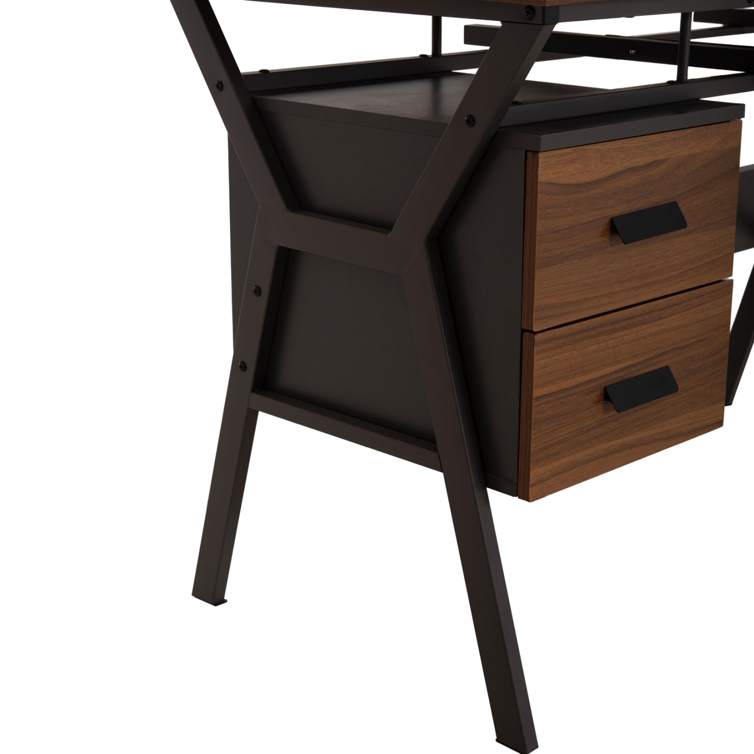 ΓΡΑΦΕΙΟ VITINO HM2130.03 ΜΕΛΑΜΙΝΗ-ΜΕΤΑΛΛΟ ΣΕ ΚΑΡΥΔΙ-ΓΚΡΙ 120X60X76εκ. - Pakobazaar