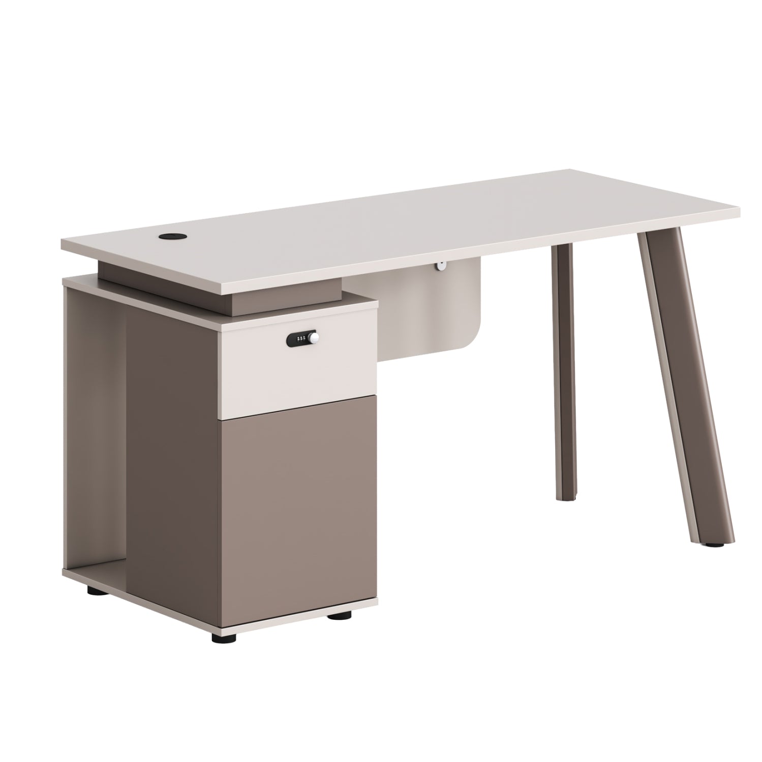 ΓΡΑΦΕΙΟ ΜΕ ΑΡΙΣΤΕΡΟ ΝΤΟΥΛΑΠΙ NEWLINE HM18273L ΜΕΛΑΜΙΝΗ ΕΚΡΟΥ-ΑΝΟΙΧΤΟ ΚΑΦΕ 120x60x75Υεκ - Pakobazaar