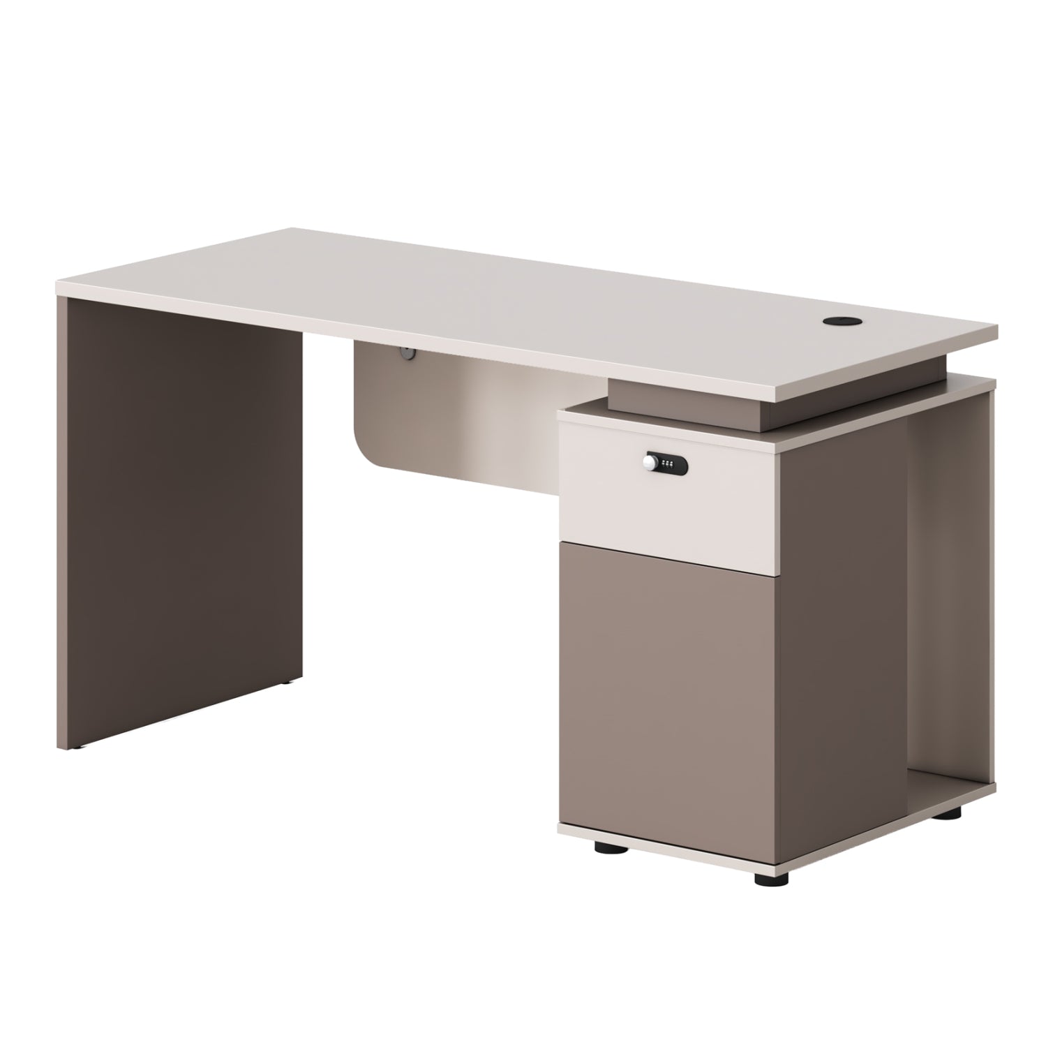 ΓΡΑΦΕΙΟ ΜΕ ΔΕΞΙ ΝΤΟΥΛΑΠΙ NEWLINE HM18274R ΜΕΛΑΜΙΝΗ ΕΚΡΟΥ-ΑΝΟΙΧΤΟ ΚΑΦΕ 120x60x75Υ - Pakobazaar