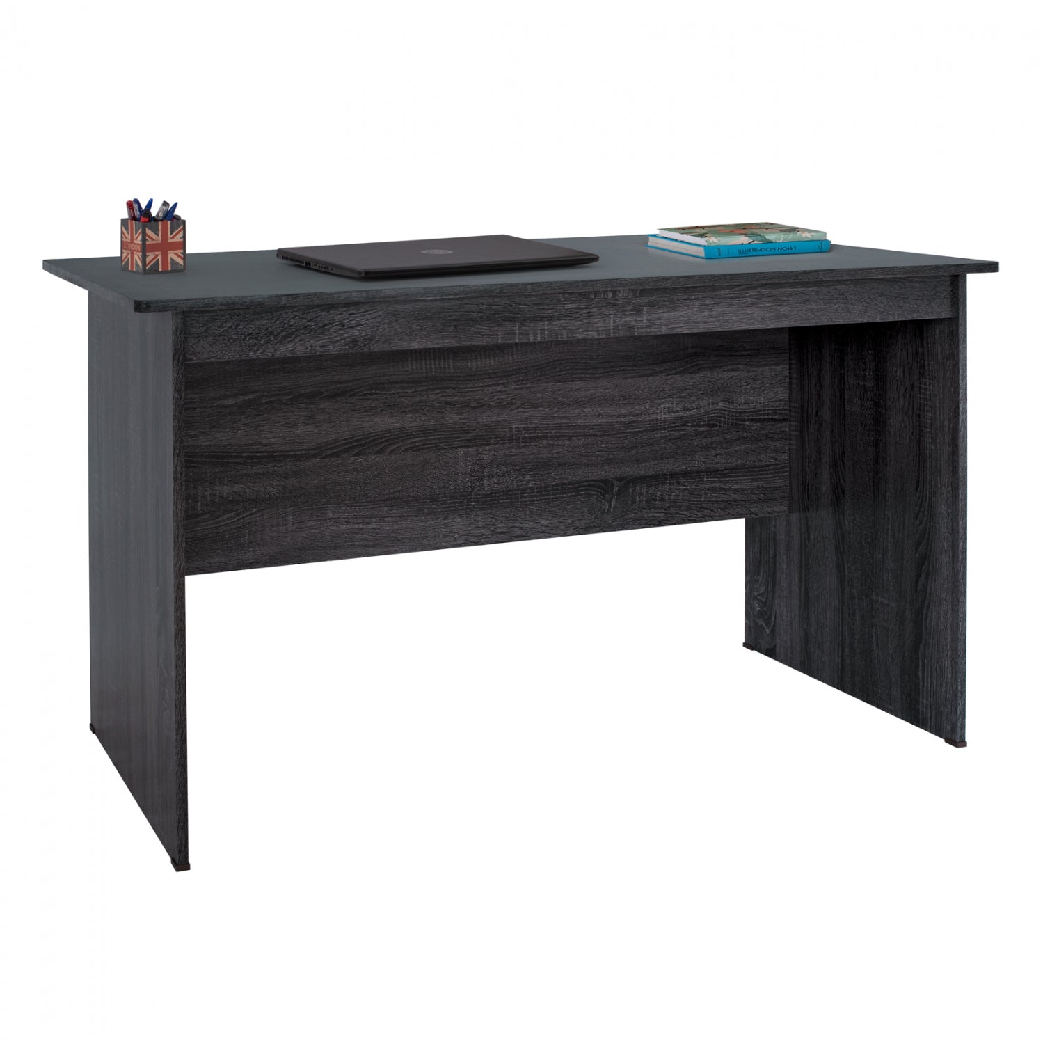 ΓΡΑΦΕΙΟ ΜΕΛΑΜΙΝΗΣ HAYDEN 120x71x74,5 HM2285.01 ΣΕ ΑΝΘΡΑΚΙ ΧΡΩΜΑ - Pakobazaar