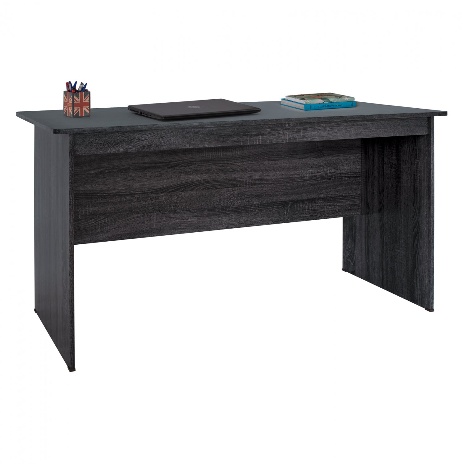 ΓΡΑΦΕΙΟ ΜΕΛΑΜΙΝΗΣ HAYDEN 150x71x74,5 HM2284.01 ΣΕ ΑΝΘΡΑΚΙ ΧΡΩΜΑ - Pakobazaar