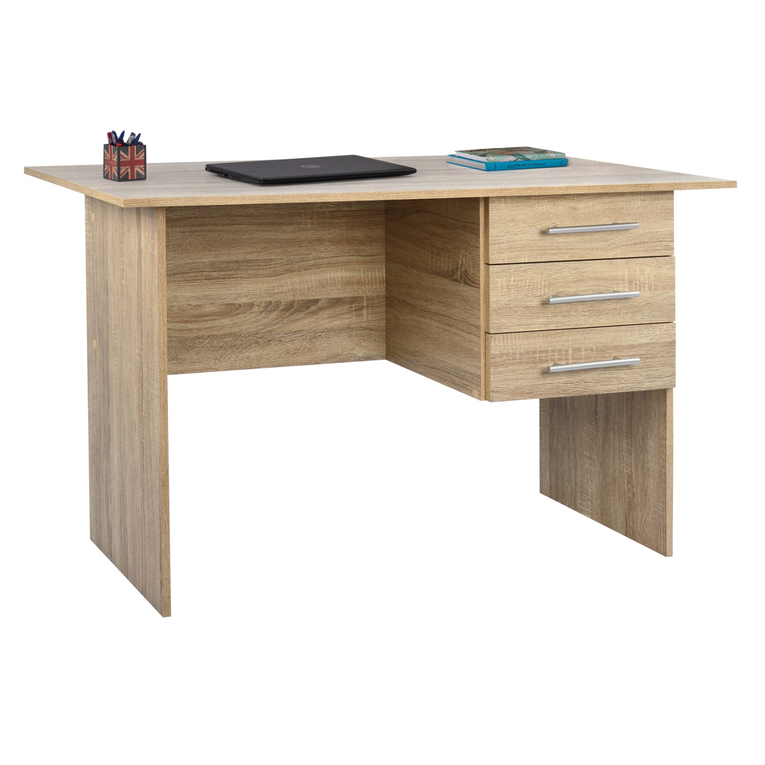 ΓΡΑΦΕΙΟ ΜΕΛΑΜΙΝΗΣ ENSLEY HM2029.02 ΜΕ 3 ΣΥΡΤΑΡΙΑ SONAMA 120X60X76 εκ. - Pakobazaar