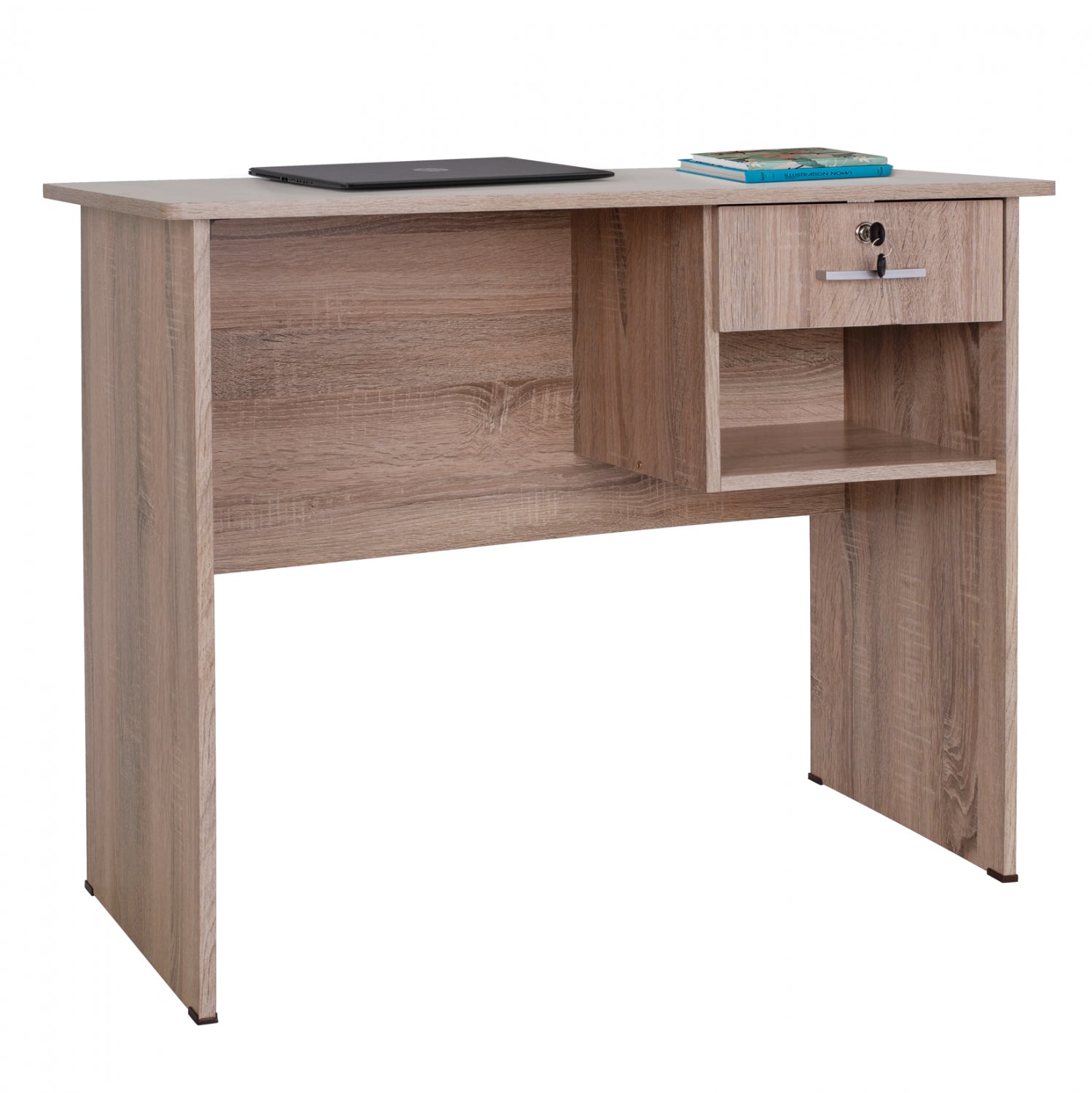 ΓΡΑΦΕΙΟ ΜΕΛΑΜΙΝΗΣ HAYDEN ΜΕ ΣΥΡΤΑΡΙ HM2283.02  SONAMA 90X45X74,5Y - Pakobazaar