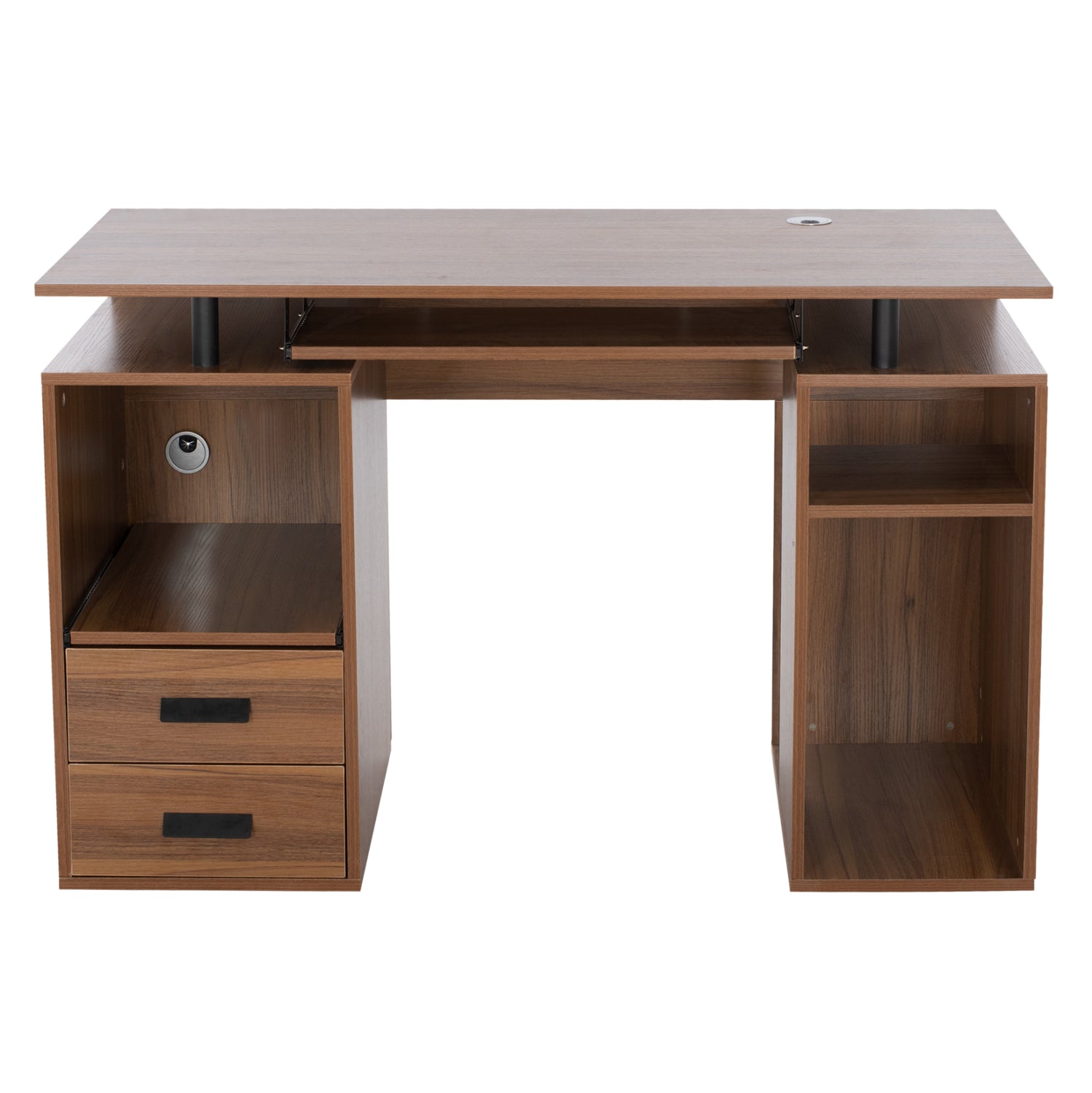 ΓΡΑΦΕΙΟ ΜΕΛΑΜΙΝΗΣ STATUS HM2026.03 WALNUT 120Χ55Χ76 εκ. - Pakobazaar