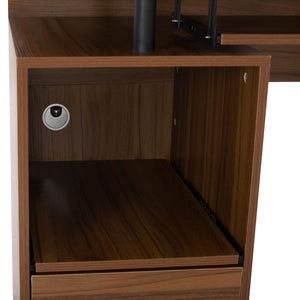 ΓΡΑΦΕΙΟ ΜΕΛΑΜΙΝΗΣ STATUS HM2026.03 WALNUT 120Χ55Χ76 εκ. - Pakobazaar