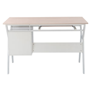 ΓΡΑΦΕΙΟ VITINO HM2130.01 ΜΕΛΑΜΙΝΗ-ΜΕΤΑΛΛΟ ΣΕ SONAMA-ΛΕΥΚΟ 120X60X76εκ. - Pakobazaar