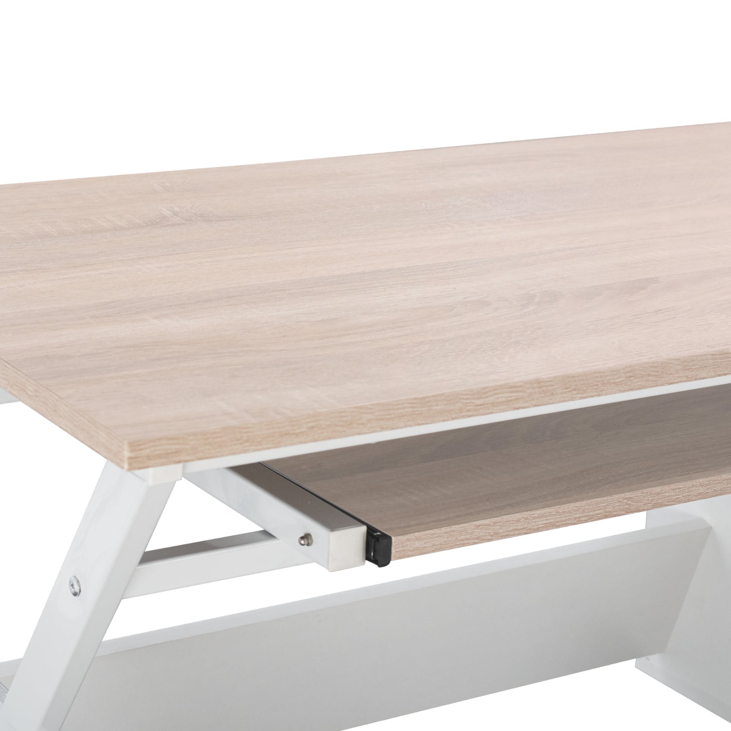 ΓΡΑΦΕΙΟ VITINO HM2130.01 ΜΕΛΑΜΙΝΗ-ΜΕΤΑΛΛΟ ΣΕ SONAMA-ΛΕΥΚΟ 120X60X76εκ. - Pakobazaar