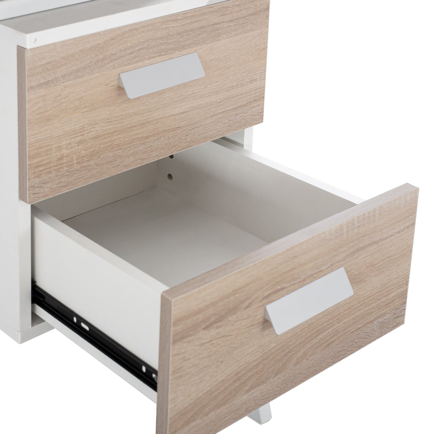 ΓΡΑΦΕΙΟ VITINO HM2130.01 ΜΕΛΑΜΙΝΗ-ΜΕΤΑΛΛΟ ΣΕ SONAMA-ΛΕΥΚΟ 120X60X76εκ. - Pakobazaar