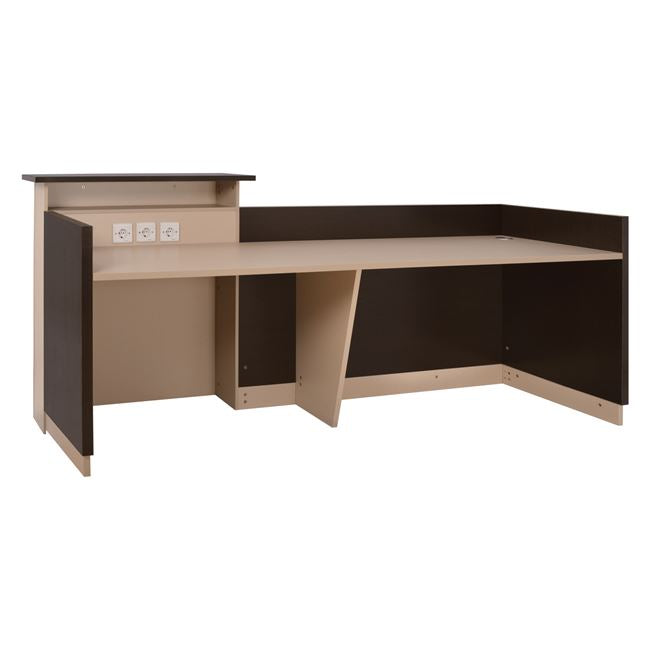 ΓΡΑΦΕΙΟ ΥΠΟΔΟΧΗΣ DALTON HM2068.01 ΜΕΛΑΜΙΝΗ ΣΕ WENGE-ΜΠΕΖ 240x80x106Υεκ. - Pakobazaar