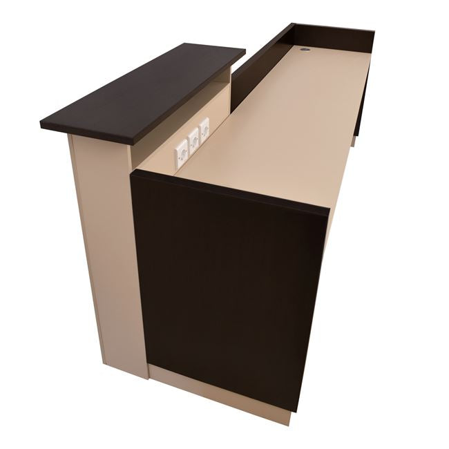 ΓΡΑΦΕΙΟ ΥΠΟΔΟΧΗΣ DALTON HM2068.01 ΜΕΛΑΜΙΝΗ ΣΕ WENGE-ΜΠΕΖ 240x80x106Υεκ. - Pakobazaar