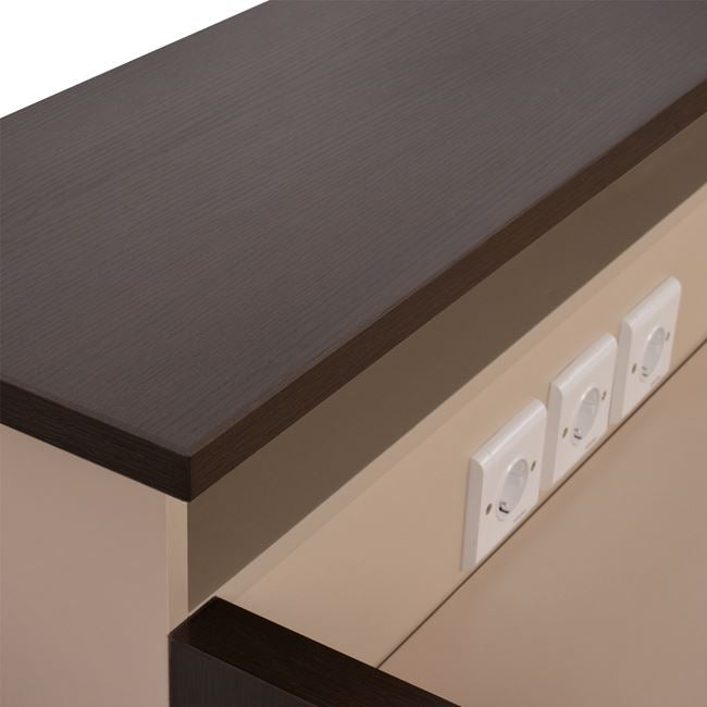 ΓΡΑΦΕΙΟ ΥΠΟΔΟΧΗΣ DALTON HM2068.01 ΜΕΛΑΜΙΝΗ ΣΕ WENGE-ΜΠΕΖ 240x80x106Υεκ. - Pakobazaar