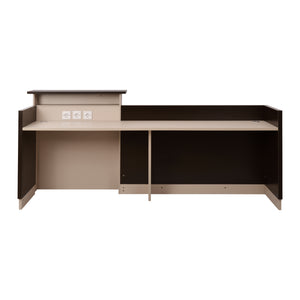ΓΡΑΦΕΙΟ ΥΠΟΔΟΧΗΣ DALTON HM2068.01 ΜΕΛΑΜΙΝΗ ΣΕ WENGE-ΜΠΕΖ 240x80x106Υεκ. - Pakobazaar