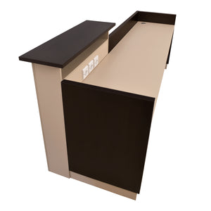 ΓΡΑΦΕΙΟ ΥΠΟΔΟΧΗΣ DALTON HM2068.01 ΜΕΛΑΜΙΝΗ ΣΕ WENGE-ΜΠΕΖ 240x80x106Υεκ. - Pakobazaar