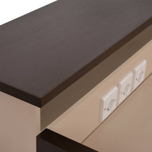 ΓΡΑΦΕΙΟ ΥΠΟΔΟΧΗΣ DALTON HM2068.01 ΜΕΛΑΜΙΝΗ ΣΕ WENGE-ΜΠΕΖ 240x80x106Υεκ. - Pakobazaar