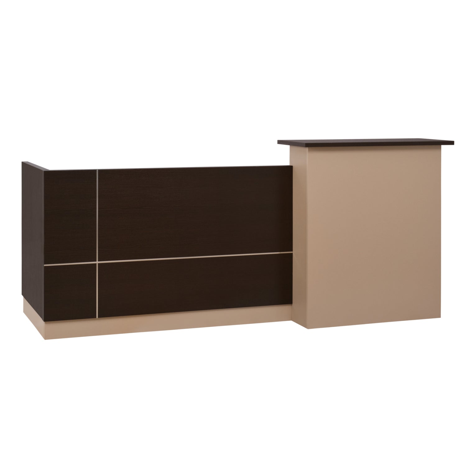 ΓΡΑΦΕΙΟ ΥΠΟΔΟΧΗΣ DALTON HM2068.01 ΜΕΛΑΜΙΝΗ ΣΕ WENGE-ΜΠΕΖ 240x80x106Υεκ. - Pakobazaar