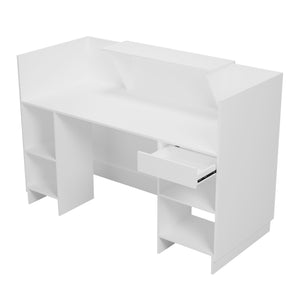 ΓΡΑΦΕΙΟ ΥΠΟΔΟΧΗΣ (RECEPTION) BARRY HM2153.02 ΜΕΛΑΜΙΝΗ ΣΕ ΛΕΥΚΟ 160x70x110Υεκ. - Pakobazaar