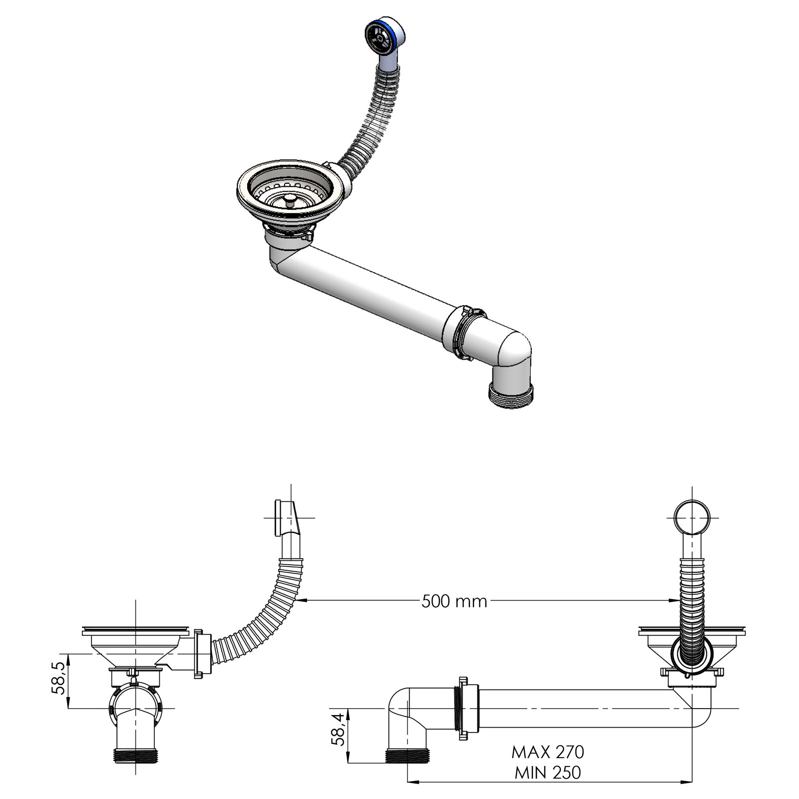 Σιντρινο κουζίνας Μπεζ 79 x 50 x 31 εκ. Χαλκός και Ρητίνη - Pakobazaar