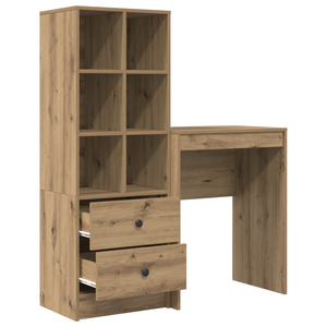 Γραφείο με συρτάρι με ράφι με αποθήκευση 2 pcs Artisan Oak - Pakobazaar