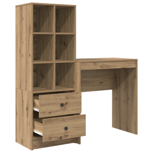 Γραφείο με συρτάρι με ράφι με αποθήκευση 2 pcs Artisan Oak - Pakobazaar