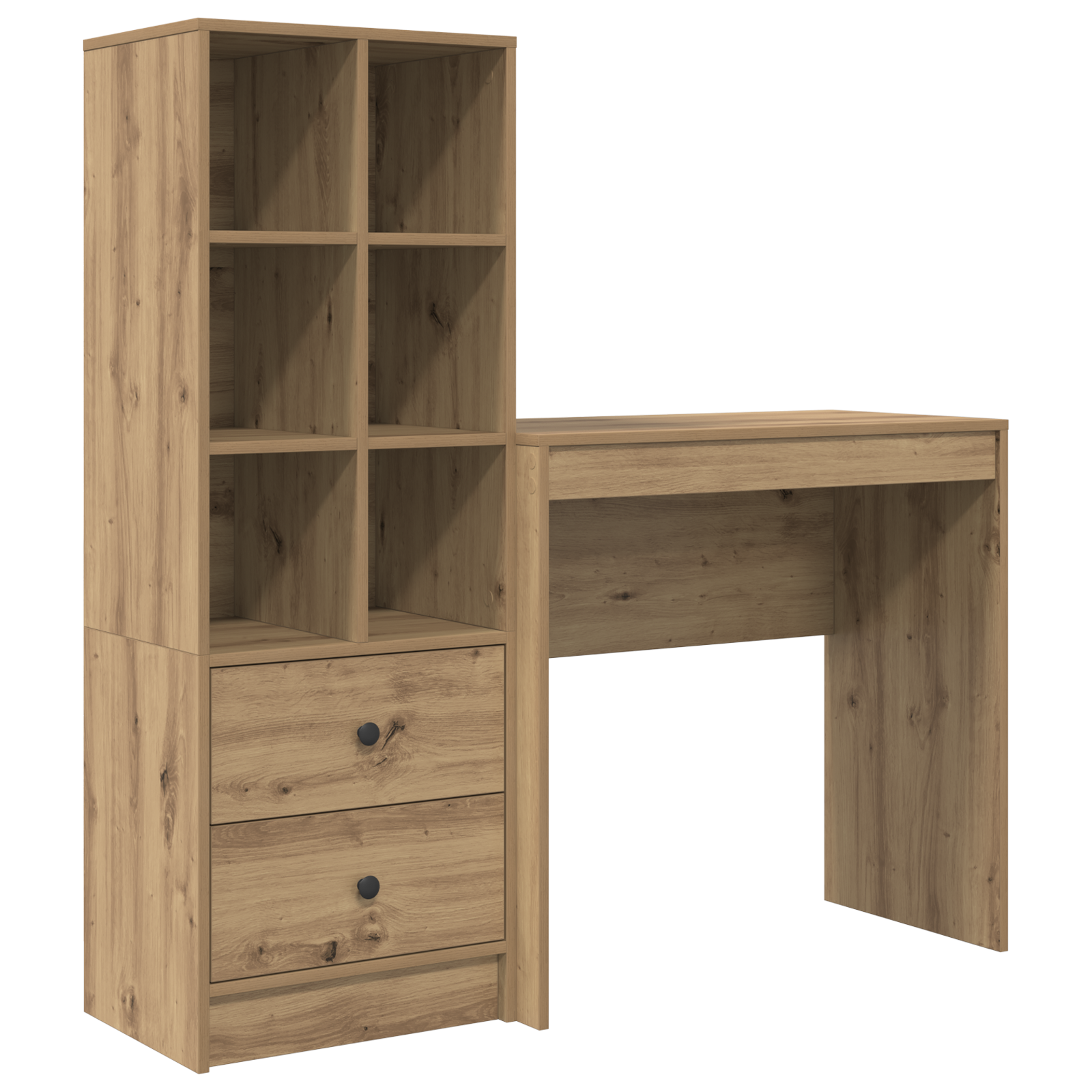 Γραφείο με συρτάρι με ράφι με αποθήκευση 2 pcs Artisan Oak - Pakobazaar