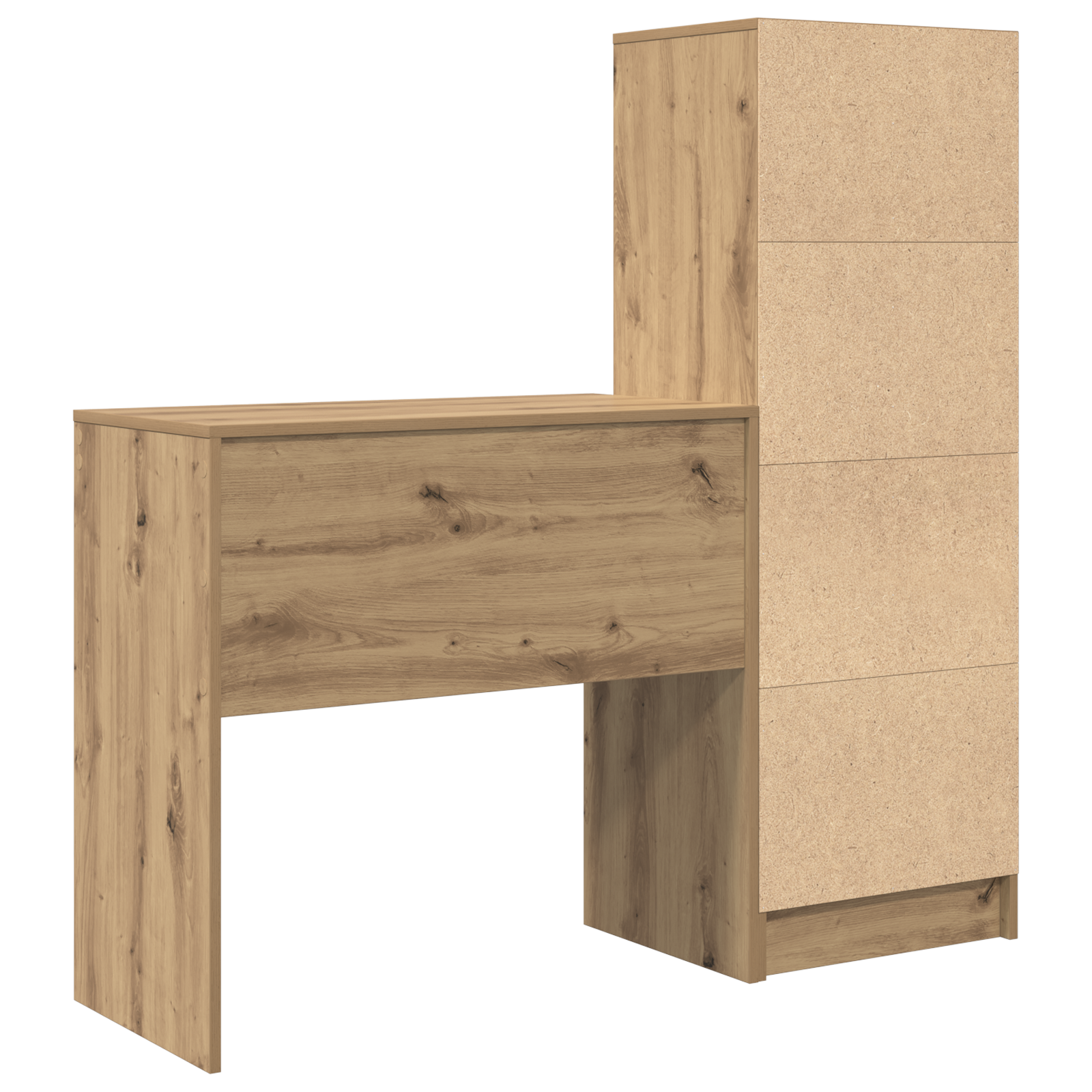 Γραφείο με συρτάρι με ράφι με αποθήκευση 2 pcs Artisan Oak - Pakobazaar