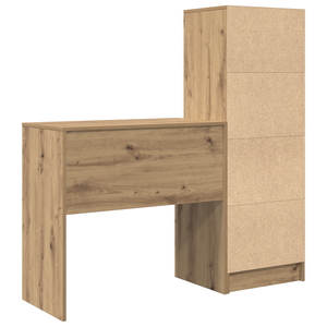 Γραφείο με συρτάρι με ράφι με αποθήκευση 2 pcs Artisan Oak - Pakobazaar
