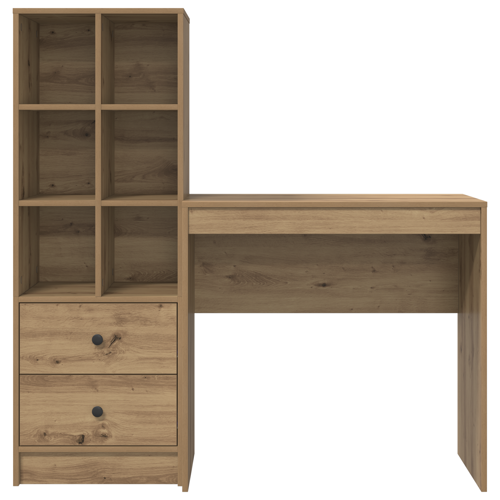 Γραφείο με συρτάρι με ράφι με αποθήκευση 2 pcs Artisan Oak - Pakobazaar