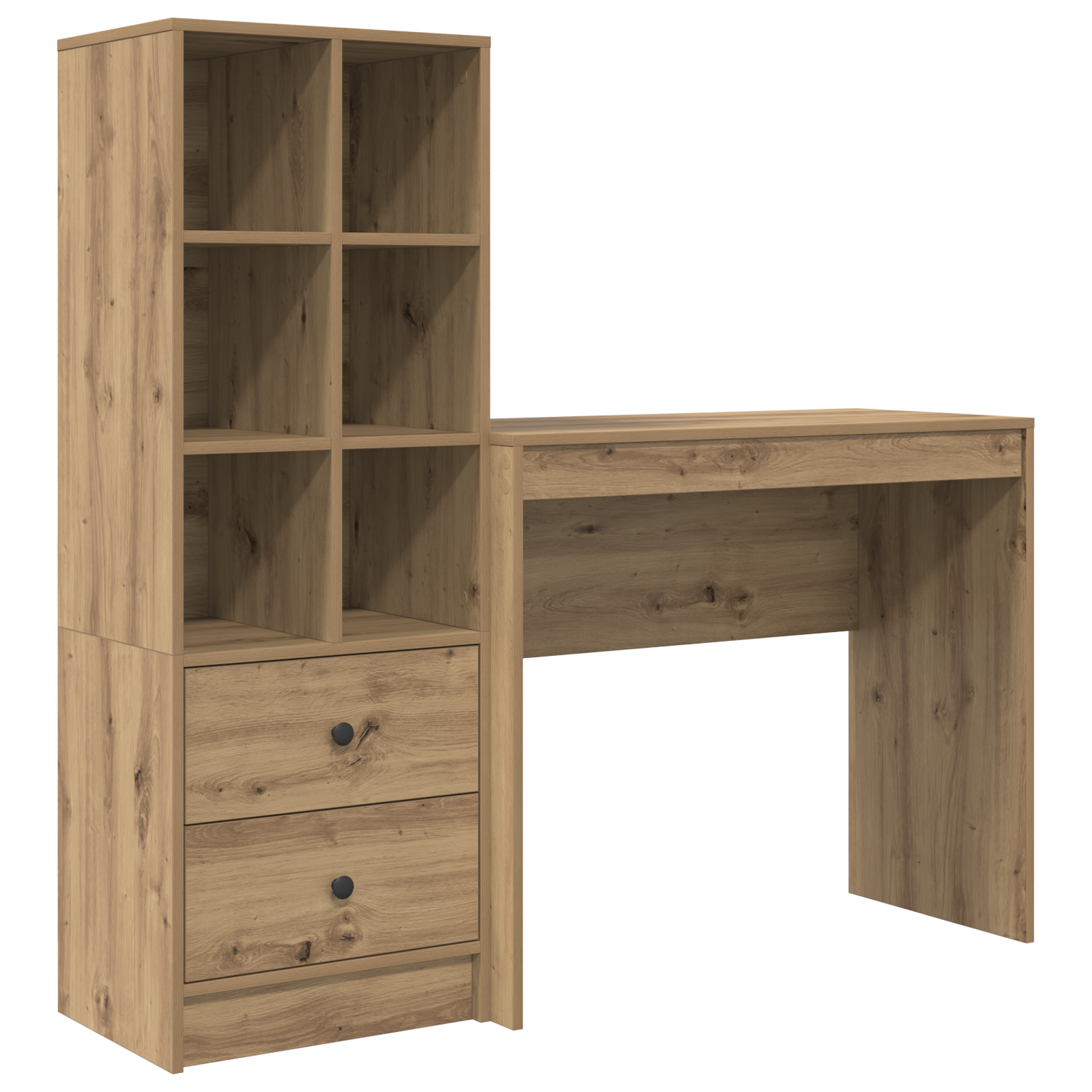 Γραφείο με συρτάρι με ράφι με αποθήκευση 2 pcs Artisan Oak - Pakobazaar