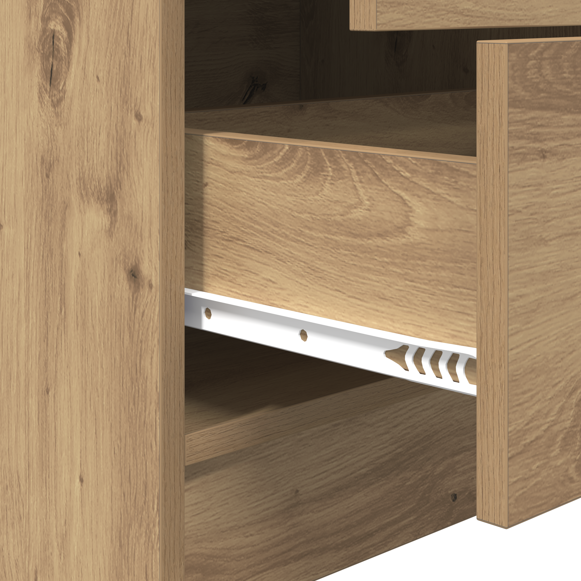 Γραφείο με συρτάρι με ράφι με αποθήκευση 2 pcs Artisan Oak - Pakobazaar