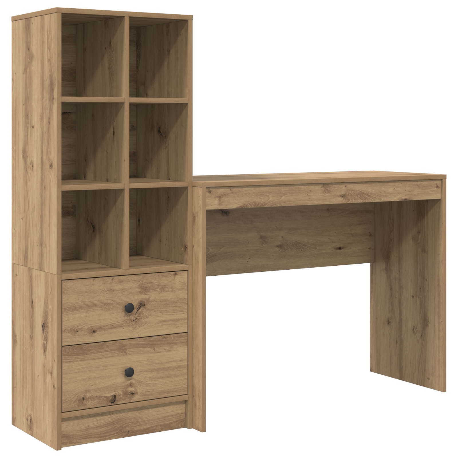 Γραφείο με συρτάρι με ράφι με αποθήκευση 2 pcs Artisan Oak - Pakobazaar